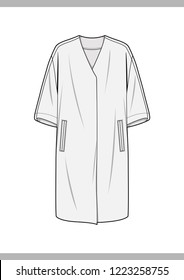 OUTER Fashion technical drawings flat Sketches vector template