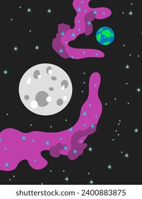 outer space abstract vector illustration