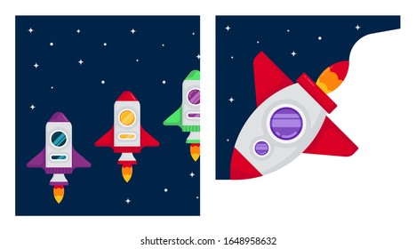 Outer space background illustration vector. Circumstances in space illustration
