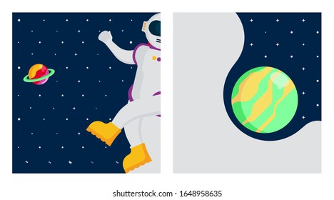 Outer space background illustration vector. Circumstances in space illustration