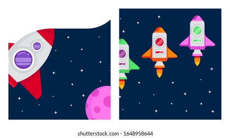Outer space background illustration vector. Circumstances in space illustration