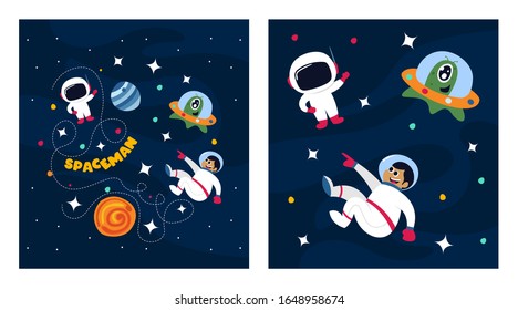 Outer space background illustration vector. Circumstances in space illustration