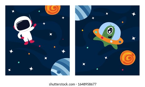 Outer space background illustration vector. Circumstances in space illustration