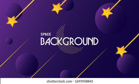 Outer space background with shooting stars