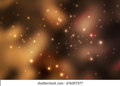 Outer space background texture. Glowing starry nebula. Colorful high definition night sky. Vector illustration