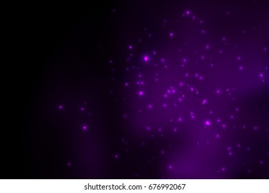 Outer space background texture. Glowing starry nebula. Colorful high definition night sky. Vector illustration. Purple color