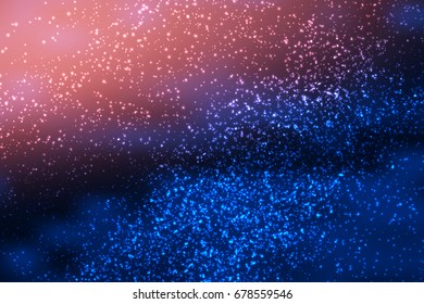 Outer space background texture. Glowing starry nebula. Colorful high definition night sky. Vector illustration. Blue color