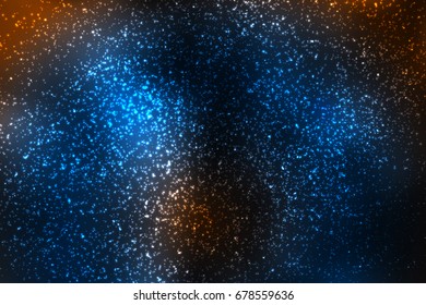 Outer space background texture. Glowing starry nebula. Colorful high definition night sky. Vector illustration. Blue color