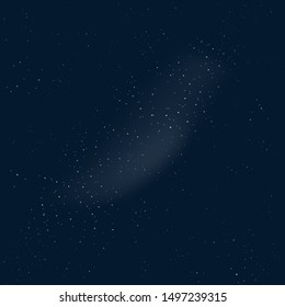 Outer space background vector illustration, night sky cosmic with stars blue backdrop