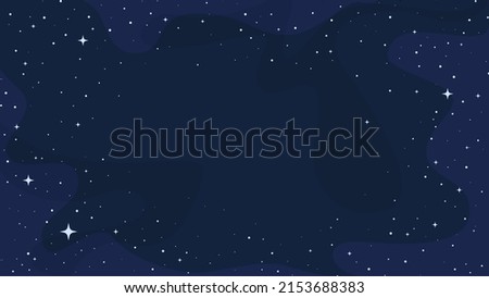 Outer space. Cosmos with stars background with copy space, deep space vector illustration. Starry universe, cosmic constellation, astrology and horoscope concept, night sky with bright sine