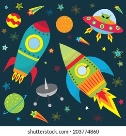 Outer Space Design Set - Illustration