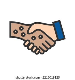 Outer Space Friendship icon vector image. Can also be used for Space. Suitable for mobile apps, web apps and print media.