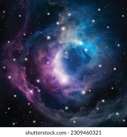 Outer space futuristic background with cosmos and sky. Cosmic background. Universe background. Galaxy vector art.