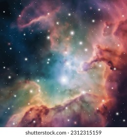 Outer space futuristic background with cosmos and sky. Cosmic background. Universe background. Galaxy vector art.