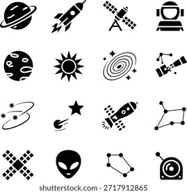 Ícones de Astronomia da Galáxia do Espaço Exterior