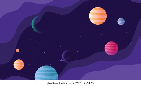 Outer space galaxy vector background