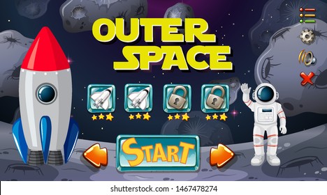Außenweltraumspiel, Illustration