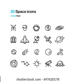 Outer Space Outline Vector Icons