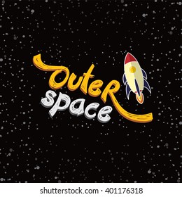 outer space rocket ship