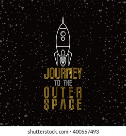 outer space rocket ship journey