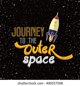 outer space rocket ship journey