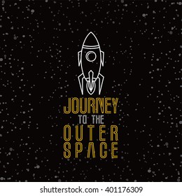 outer space rocket ship journey