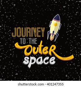 outer space rocket ship journey
