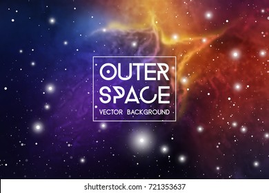 Outer space scientific nebula and stars background.