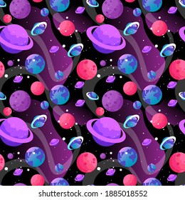 outer space seamless illustration vector image