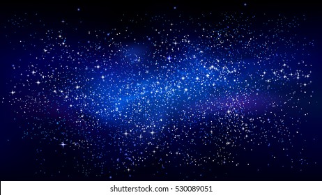 Outer Space Starry Design. Vector Astronomic Background