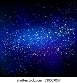 Outer space starry design. Vector astronomic background