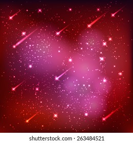 Outer space. Stars and universe. Vector illustration