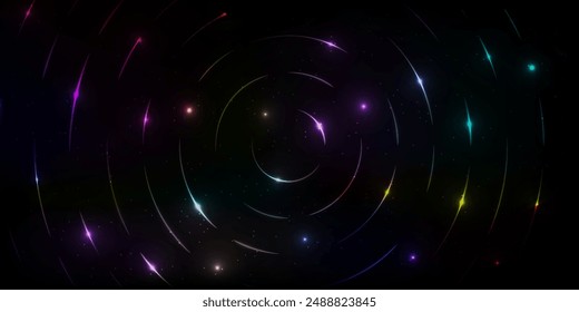 fondo de diseño del universo del espacio exterior, póster del espacio exterior, degradado abstracto, patrón de líneas de círculo