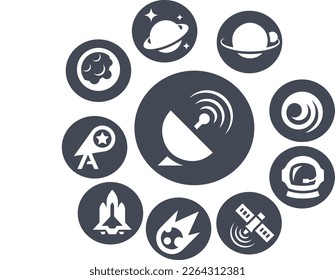 Outer Space vector design icon outer