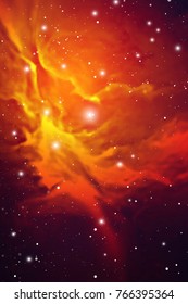 Outer Space. Vector Digital Illustration of Universe. Vector Galaxy Texture. Astrology Mystic Background. 