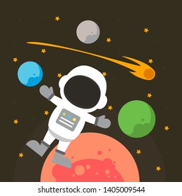 Outer Space Vector Illustration Design
