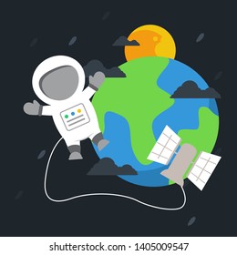 Outer Space Vector Illustration Design