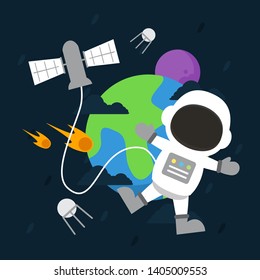 Outer Space Vector Illustration Design