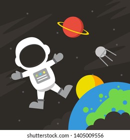 Outer Space Vector Illustration Design
