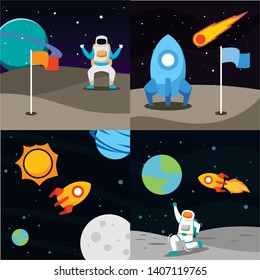 Outer Space Vector Illustration Design
