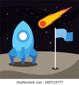 Outer Space Vector Illustration Design