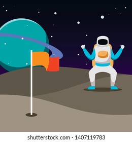 Outer Space Vector Illustration Design