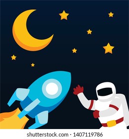 Outer Space Vector Illustration Design