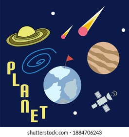an outer space vector illustration idea