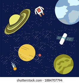 an outer space vector illustration idea