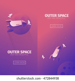 Outer space vertical banners