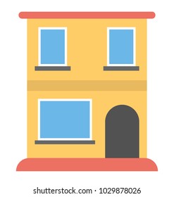 
The outer view of an apartment, residential building
