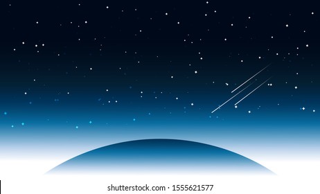 Outer of the world background with stars and darker space