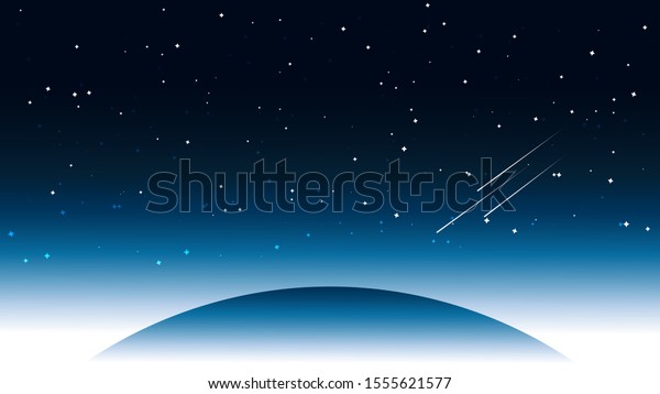 Outer\
of the world background with stars and darker\
space