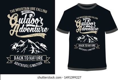 Outerspace Adventure, Outdoor Adventure  - Vintage Vector graphic typographic design for poster, label, badge, logo, icon or t-shirt